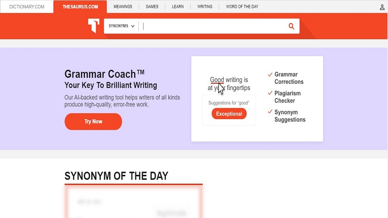 thesaurus - tool for writing skill